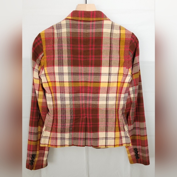 J. CREW plaid cotton blazer jacket, size 2 - Picture 2 of 6